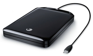 An external USB hard drive